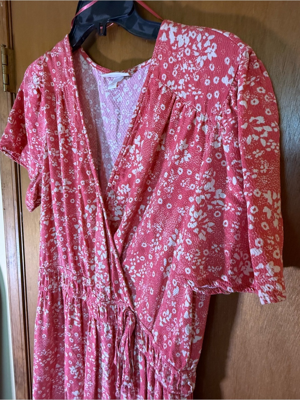 Knox Rose Rose Pink Floral Wrap Maxi Dress - Picture 4 of 6